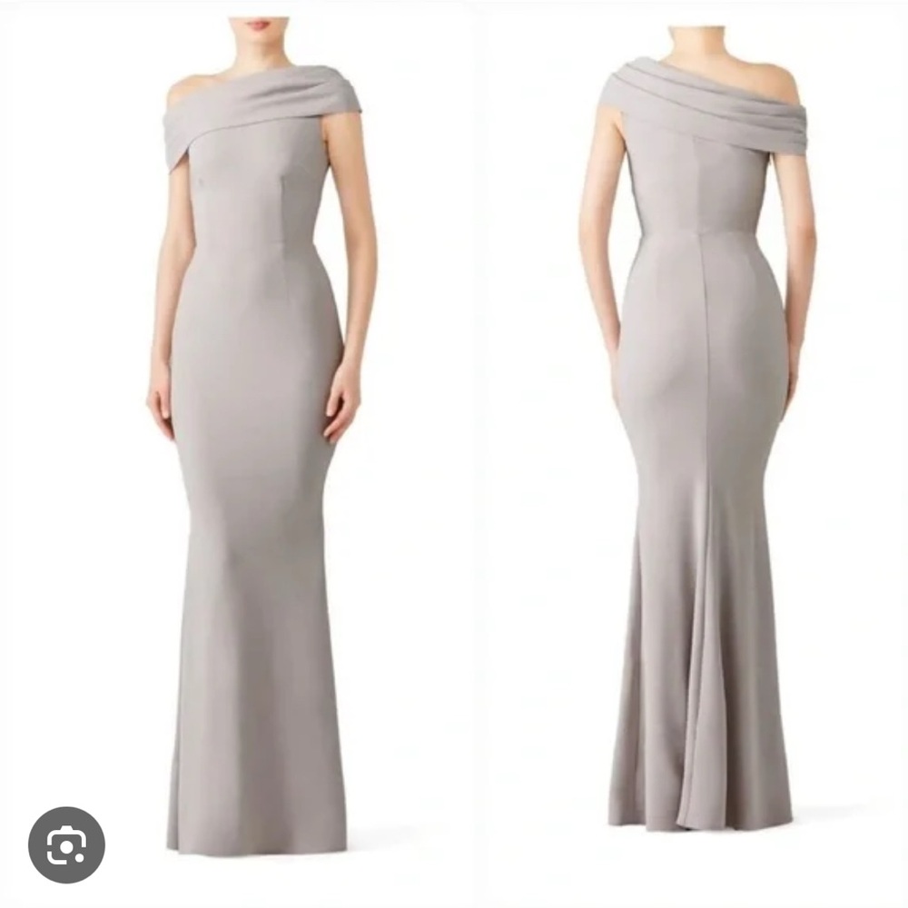 Elegant Off-Shoulder Grey Katie May Layla Gown